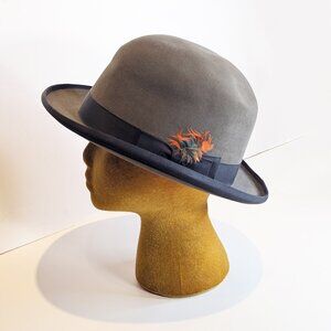 Stetson Bowler hat greenish-grey Canadian made